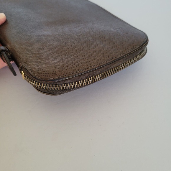 LOUIS VUITTON LV Brown Zip Around Wallet Organizer Atoll Large Clutch Unisex - Picture 13 of 14